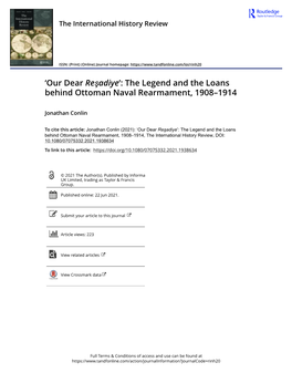 The Legend and the Loans Behind Ottoman Naval Rearmament, 1908–1914