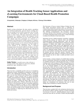 An Integration of Health Tracking Sensor Applications and Elearning Environments for Cloud-Based Health Promotion Campaigns