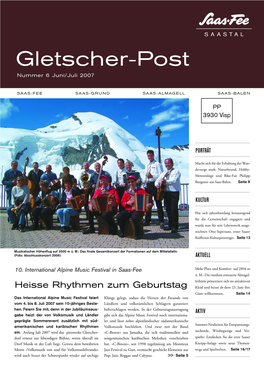 Gletscher-Post Nummer 6 Juni/Juli 2007