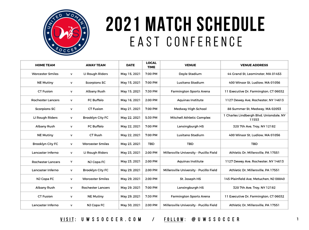 View Full Schedule (Printable PDF)