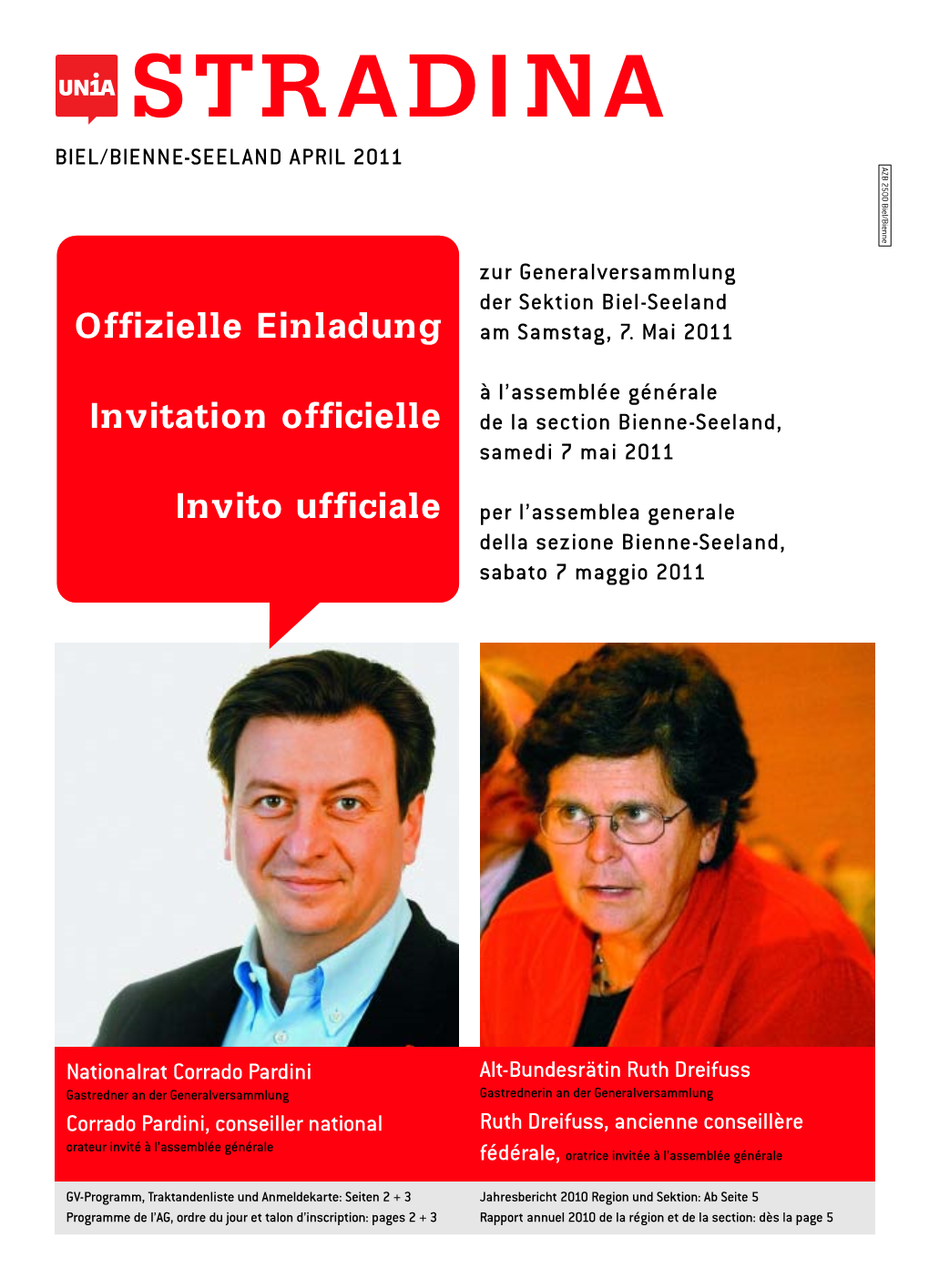 Offizielle Einladung Invitation Officielle Invito Ufficiale