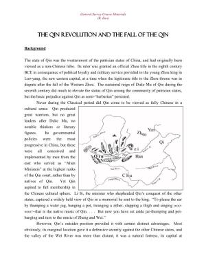 The Qin Revolution and the Fall of the Qin