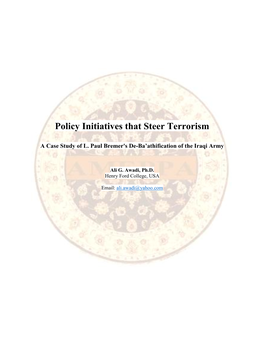 Policy Initiatives That Steer Terrorism