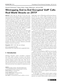 Wiretapping End-To-End Encrypted Voip Calls: Real-World Attacks on ZRTP