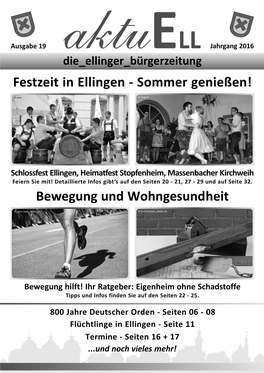 Festzeit in Ellingen - Sommer Genießen!
