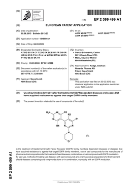 Use of Pyrimidine Derivatives for the Treatment of EGFR Dependent Diseases Or Diseases That Have Acquired Resistance to Agents That Target EGFR Family Members