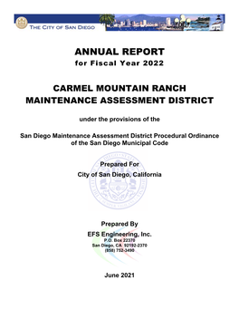 ANNUAL REPORT for Fiscal Year 2022