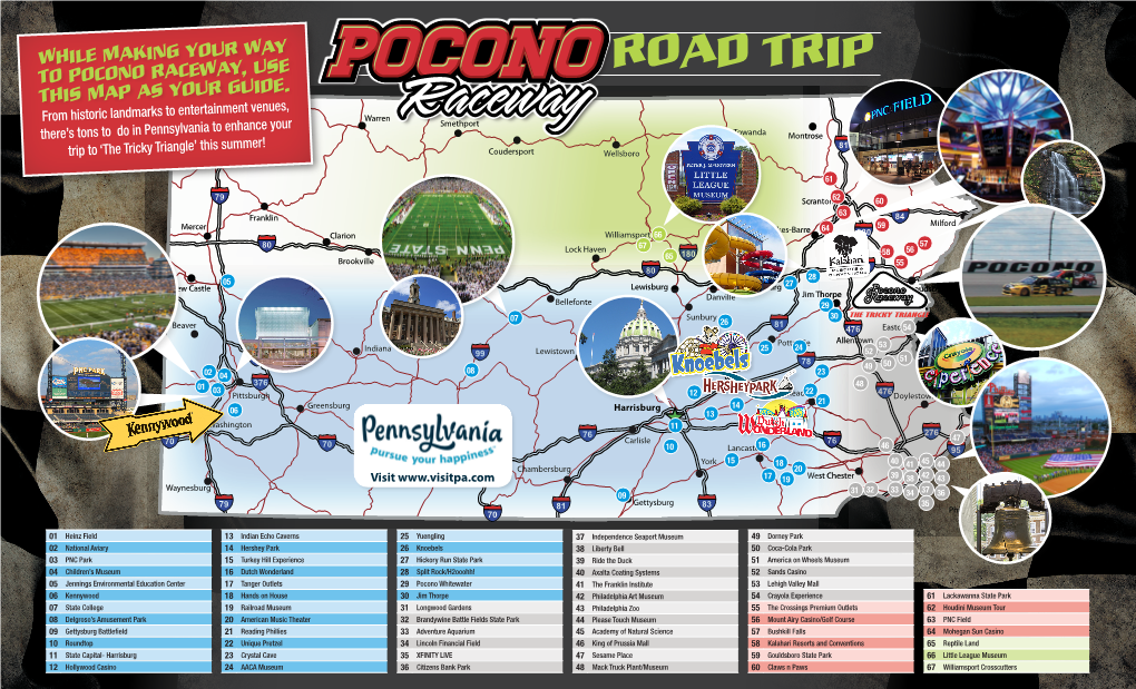 Road Trip to Pocono Raceway, Use This Map As Your Guide