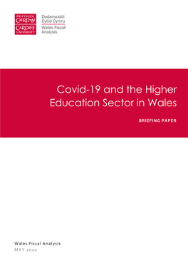 Covid-19 and the Higher Education Sector in Wales