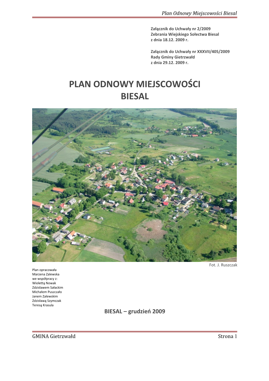 Plan Odnowy Miejscowości Gietrzwałd