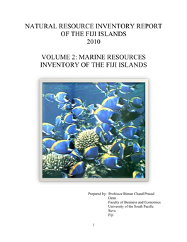 Natural Resource Inventory Report of the Fiji Islands 2010 Volume 2