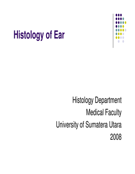 Histology of Ear