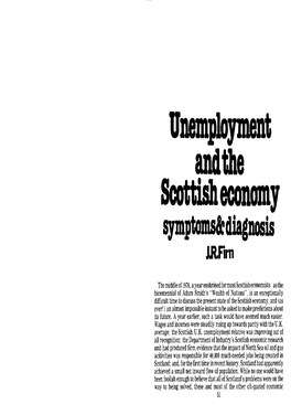 Unemployment Scottish Economy