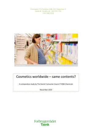 Cosmetics Worldwide – Same Contents?