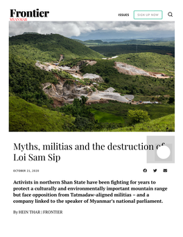 Myths, Militias and the Destruction of Loi Sam Sip