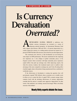 Is Currency Devaluation Overrated?