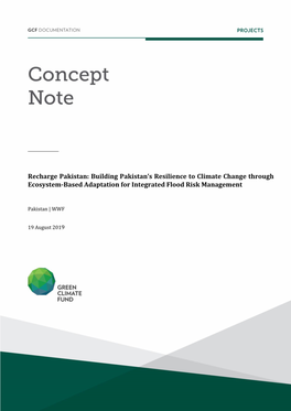 Recharge Pakistan: Building Pakistan’S Resilience to Climate Change Through Ecosystem-Based Adaptation for Integrated Flood Risk Management