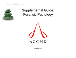 Forensic Pathology Supplemental Guide