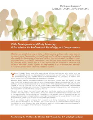 Child Development and Early Learning: a Foundation for Professional Knowledge and Competencies