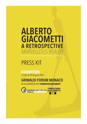 Alberto Giacometti a Retrospective Marvellous Reality