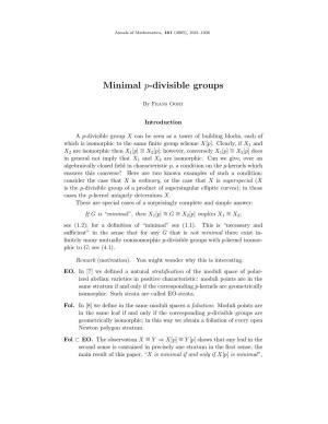Minimal P-Divisible Groups