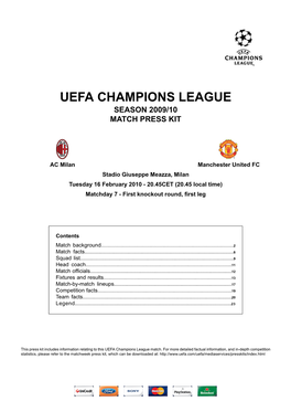 UEFA Champions League Press