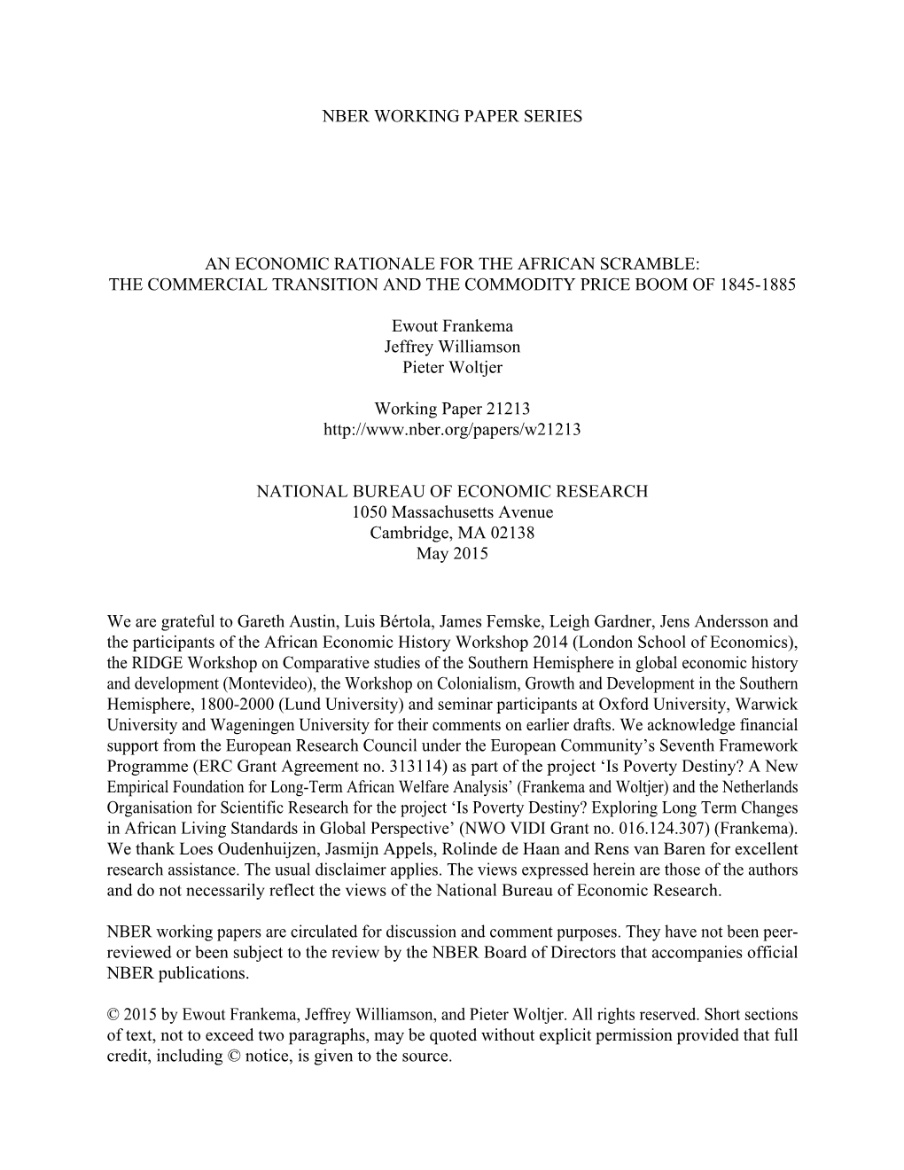 The Commercial Transition and the Commodity Price Boom of 1845-1885