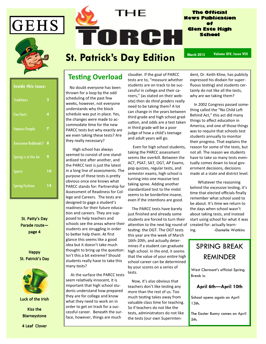 St. Patrick's Day Edition