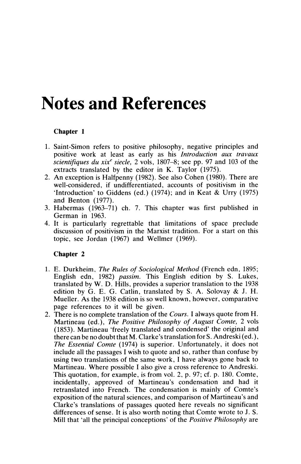 Notes and References