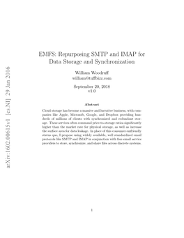 EMFS: Repurposing SMTP and IMAP for Data Storage and Synchronization