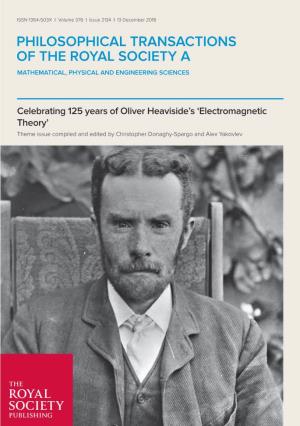 Celebrating 125 Years of Oliver Heaviside's 'Electromagnetic Theory'