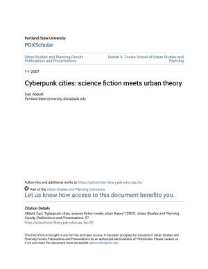 Cyberpunk Cities: Science Fiction Meets Urban Theory