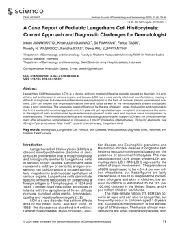 A Case Report of Pediatric Langerhans Cell Histiocytosis: Current Approach and Diagnostic Challenges for Dermatologist