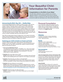 Your Beautiful Child: Information for Parents