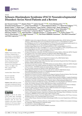 Schuurs–Hoeijmakers Syndrome (PACS1 Neurodevelopmental Disorder): Seven Novel Patients and a Review