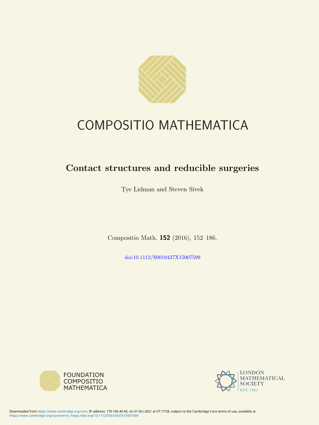 Contact Structures and Reducible Surgeries