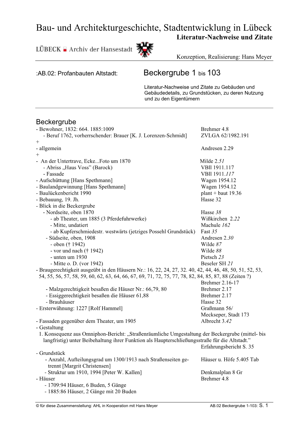 AB.02: Beckergrube 1-103