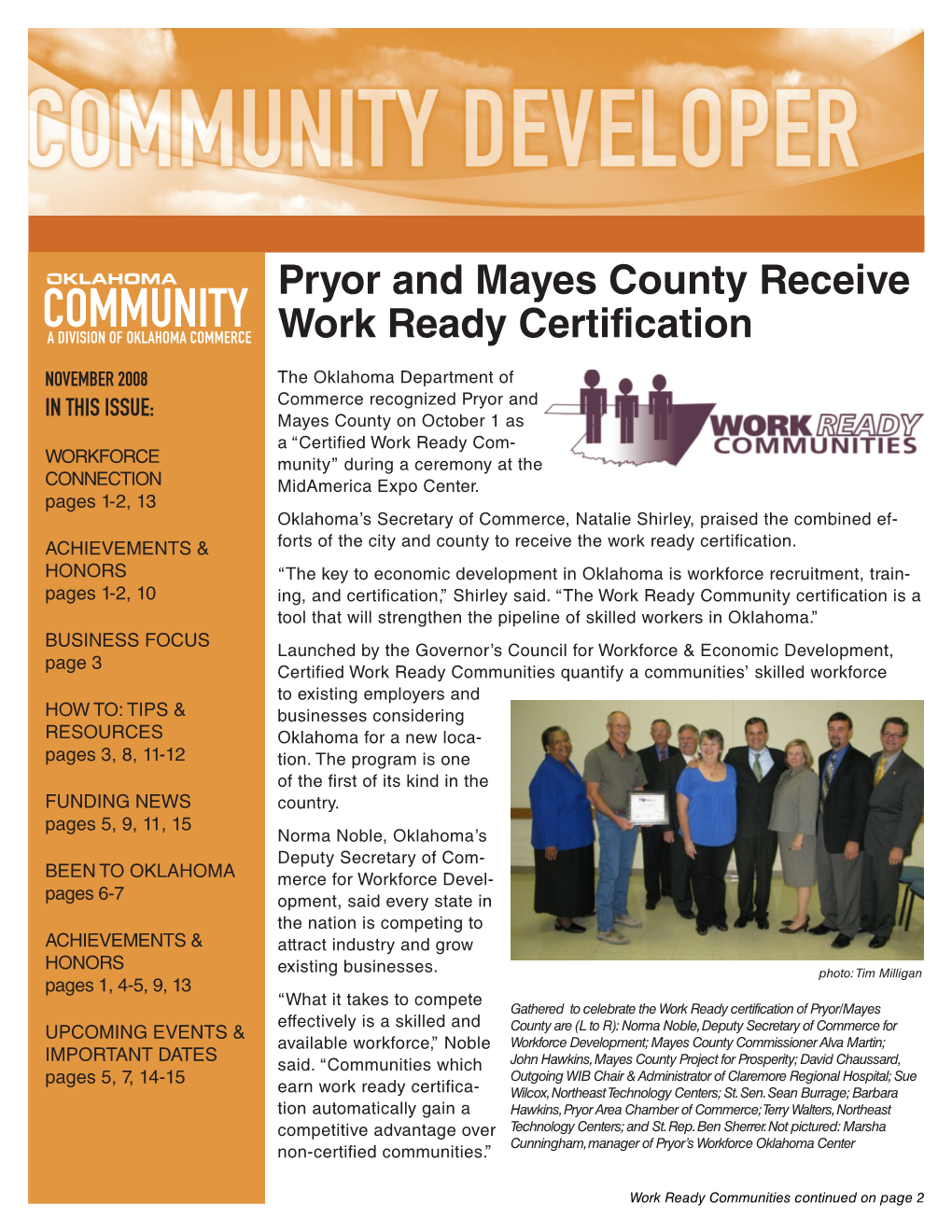 Pryor and Mayes County Receive Work Ready Certification