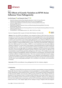 The Effects of Genetic Variation on H7N9 Avian Influenza Virus