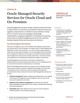 Oracle Managed Security Services for Oracle Cloud and on Premises (PDF)
