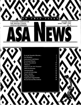 A Quarterly Newsletter for African Studiis Volume Xxxi