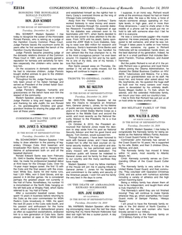 CONGRESSIONAL RECORD— Extensions of Remarks E2134 HON