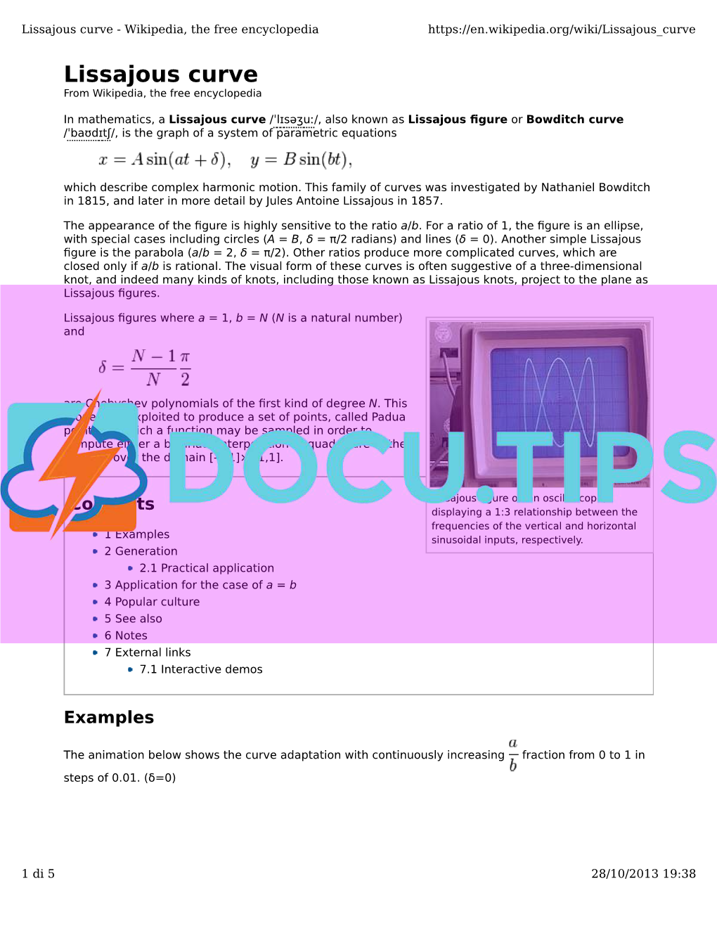 Lissajous Curve - Wikipedia, the Free Encyclopedia