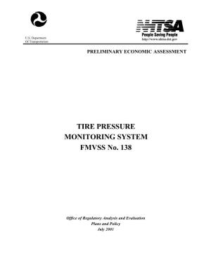 TIRE PRESSURE MONITORING SYSTEM FMVSS No