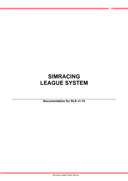 Simracing League System