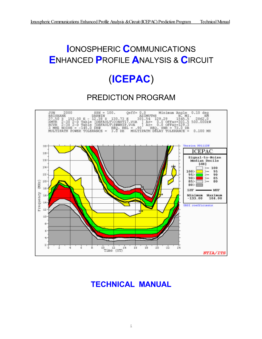 (ICEPAC) Prediction Program Technical Manual - DocsLib