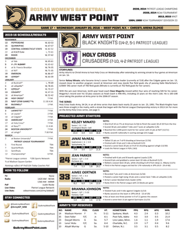 Army West Point 1984, 1988 Ncaa Tournament (Division Ii)