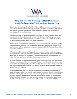 Help Is Here: the Washington State Democrats' Guide to Promoting