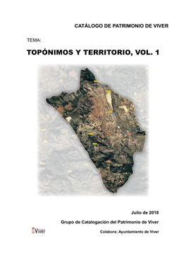 Topónimos Y Territorio, Vol. 1