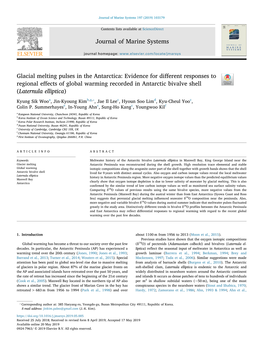 Glacial Melting Pulses in the Antarctica Evidence for Different